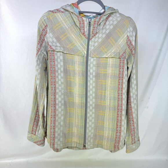 Vintage Woolrich Organic Cotton Embroidered Zip up hoodie pastel green medium - Picture 2 of 13